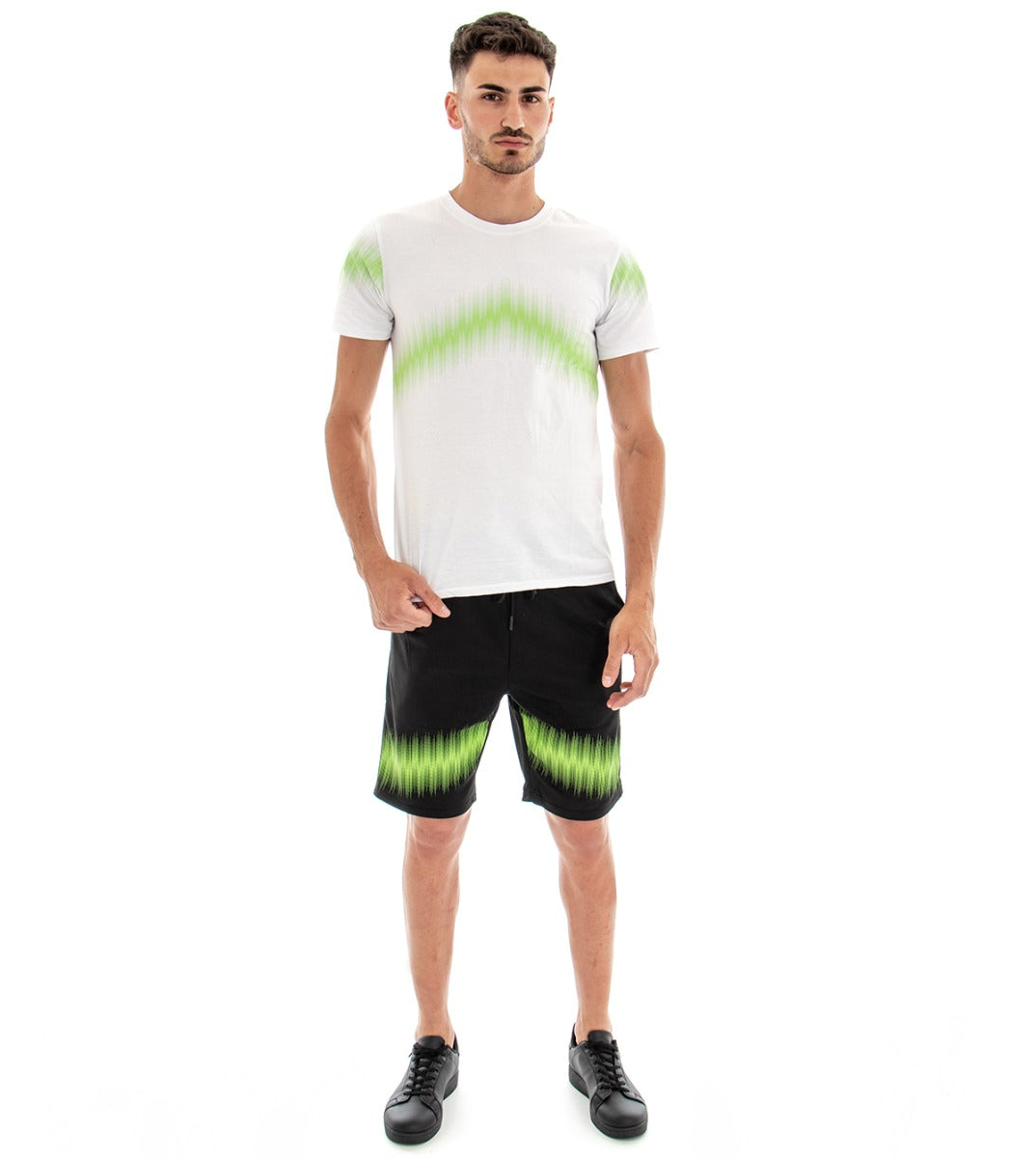 Complete Coordinated Set for Men with White Bermuda T-Shirt GIOSAL-OU1603A