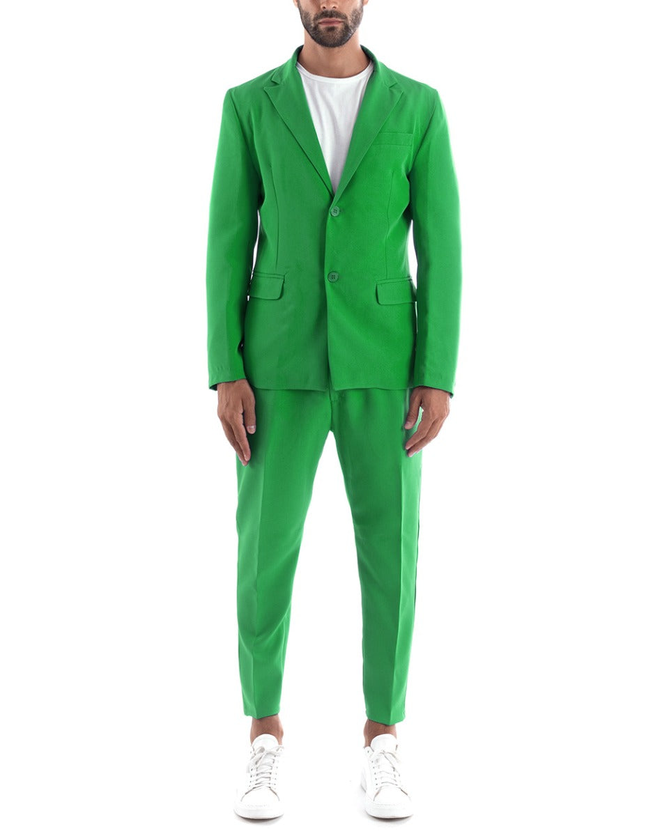Single Breasted Men's Suit Viscose Suit Jacket Pants Mint Green Elegant Ceremony GIOSAL-OU2172A