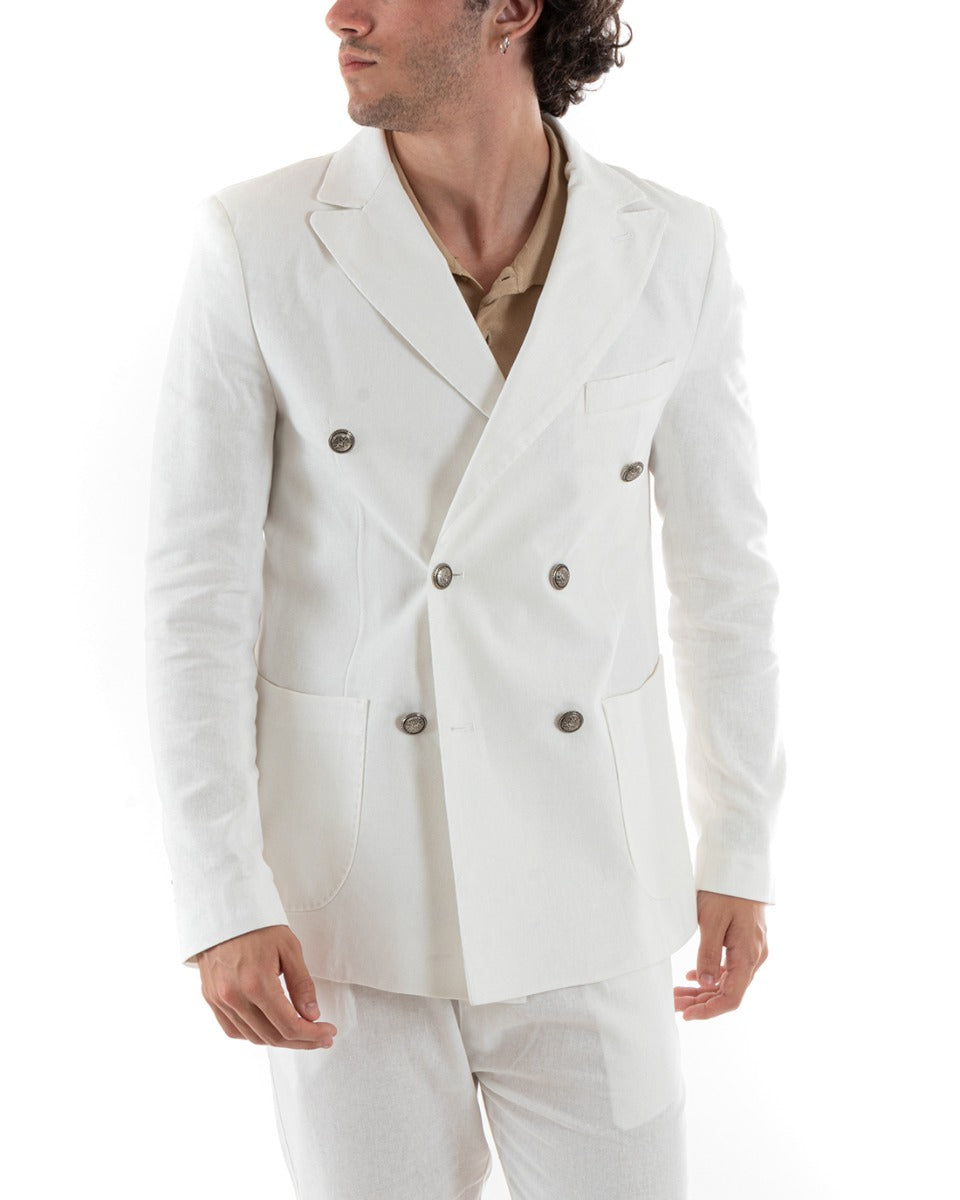 Pantaloni Lino Uomo Estivi Abito Uomo In Lino Vestito Doppiopetto