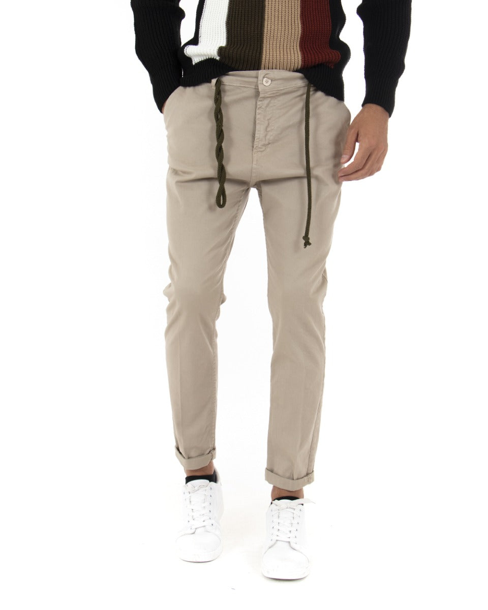 Pantaloni cavallo basso on sale stretti alla caviglia uomo