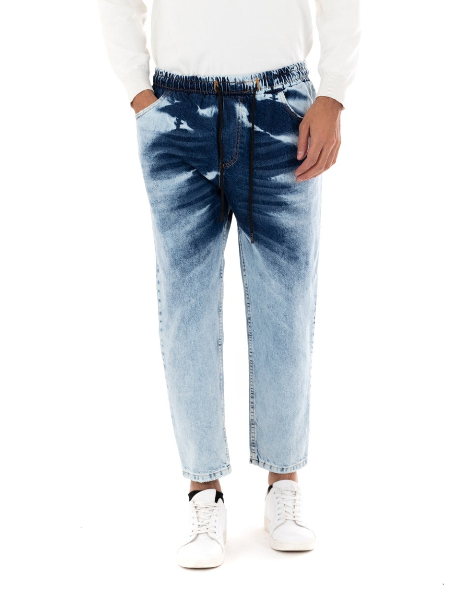 Pantaloni Jeans Uomo Regular Fit Pantalaccio Denim Sfumato Casual GIOSAL-P5045A