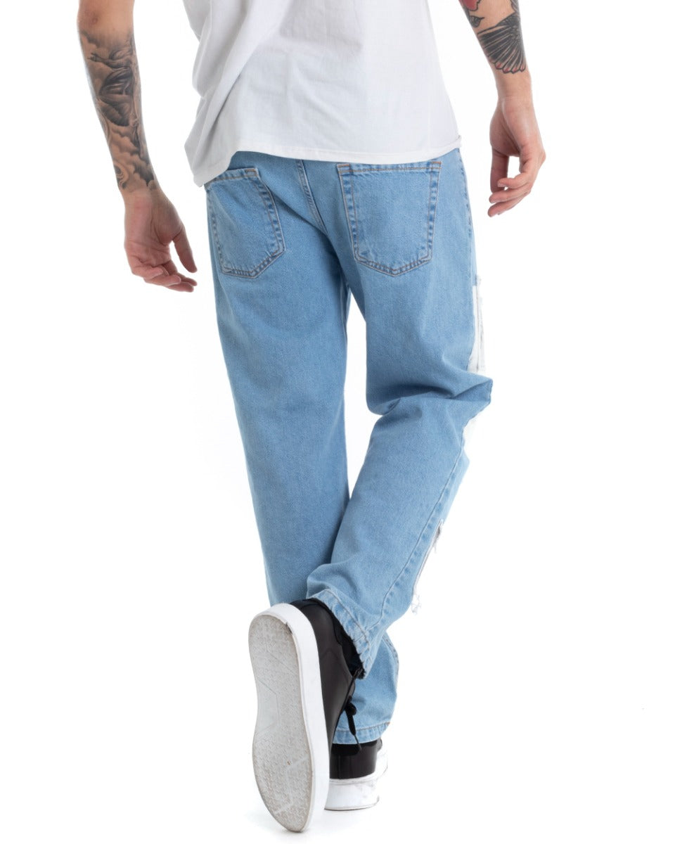 Pantaloni Jeans Uomo Straight Fit Denim Stone Washed Cinque Tasche GIOSAL-P5291A