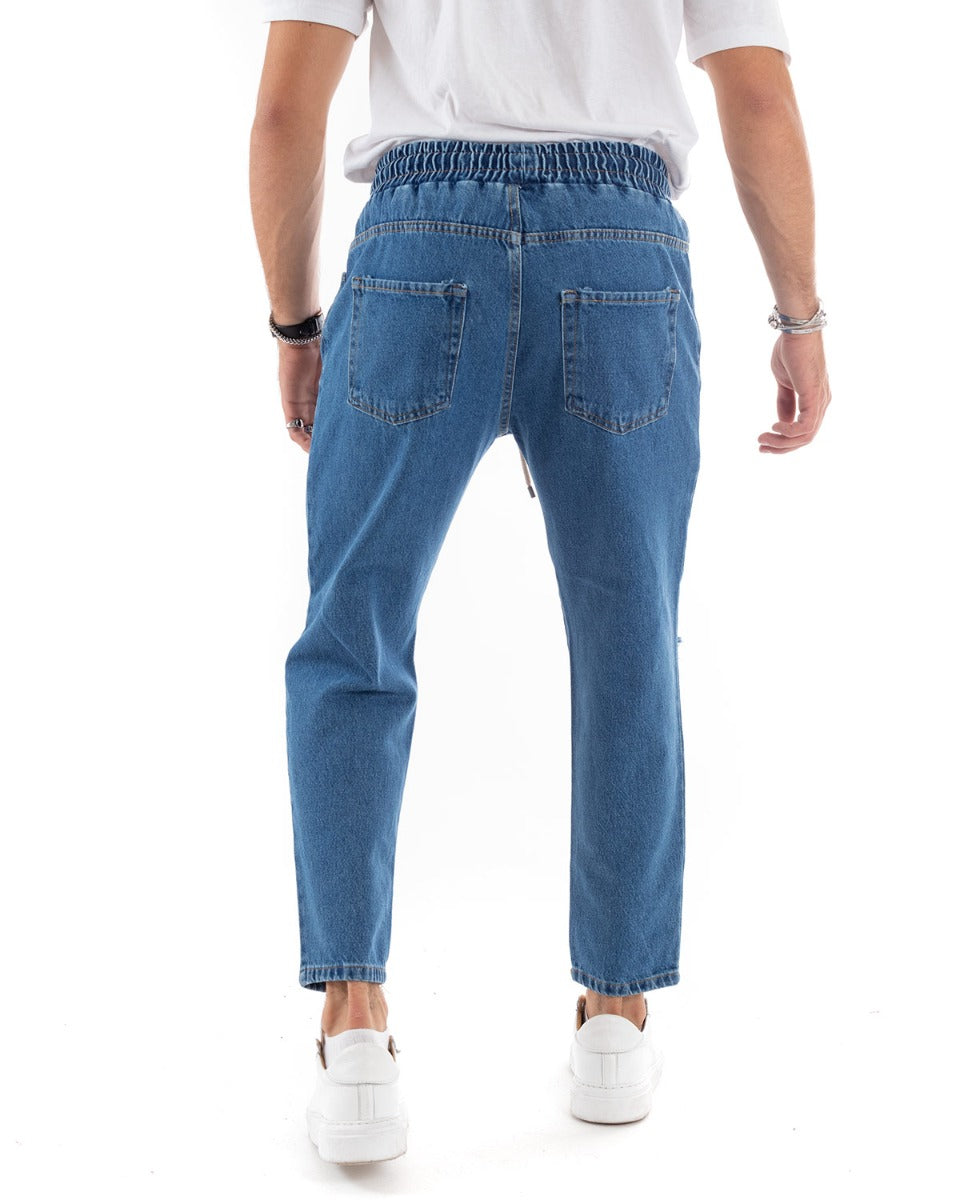 Men's Jeans Trousers Regular Fit Denim Basic Casual Knee-Length Cut GIOSAL-P5523A