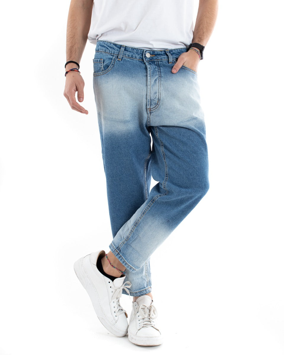 Men's Jeans Trousers Regular Fit Denim Stone Washed Casual GIOSAL-P5593A