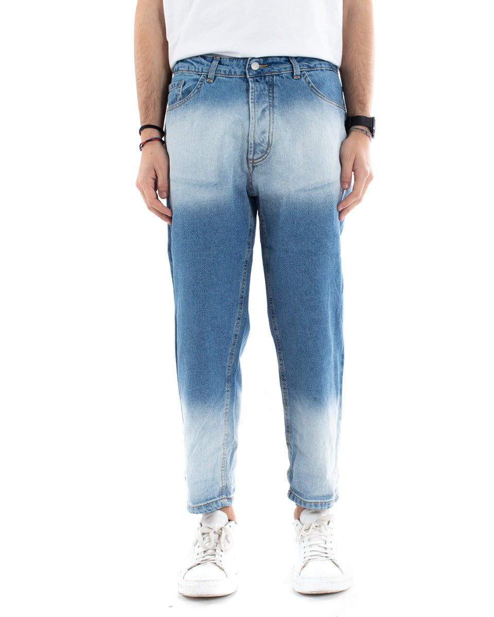 Men's Jeans Trousers Regular Fit Denim Stone Washed Casual GIOSAL-P5593A