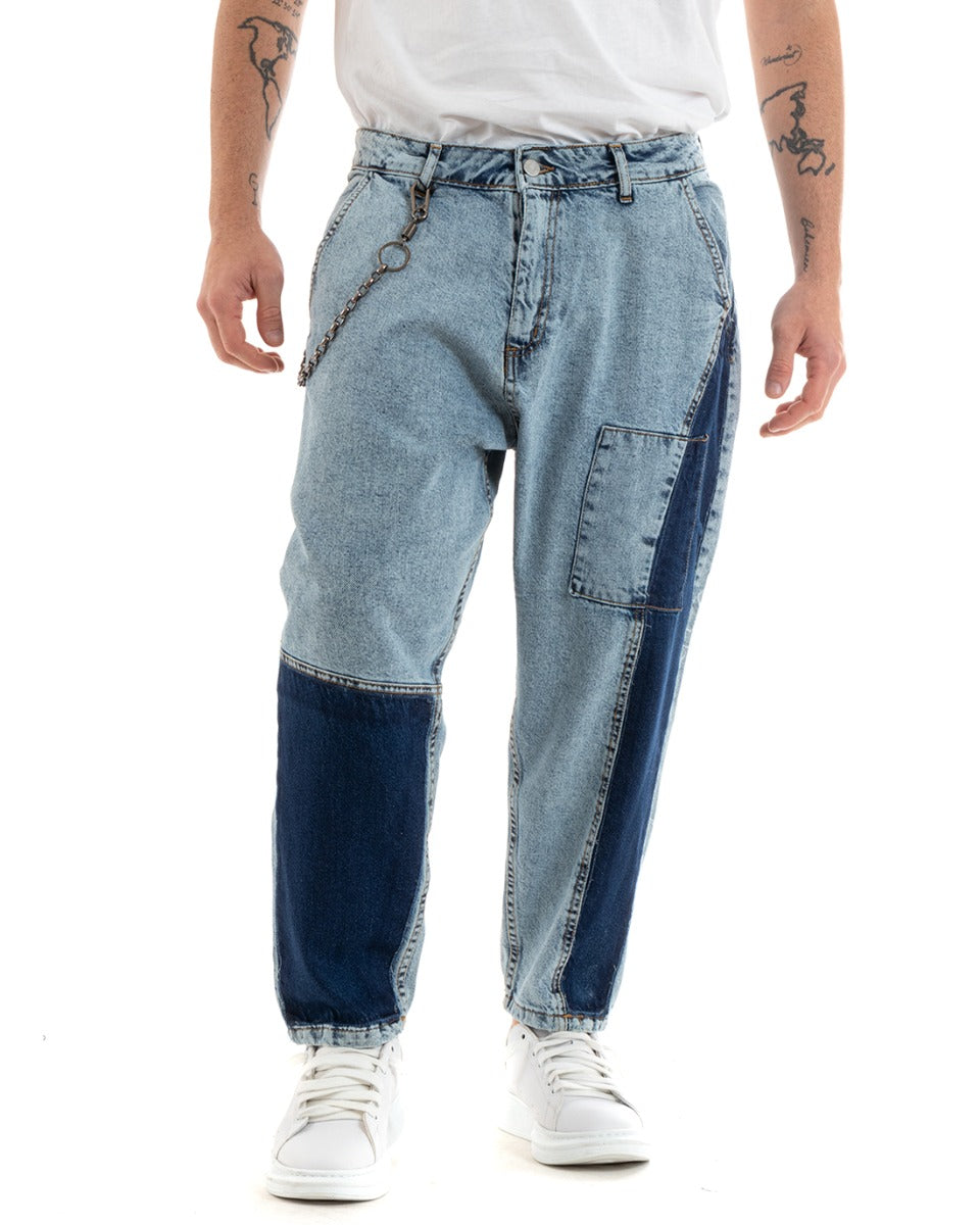 Pantaloni Jeans Uomo Baggy Fit Denim Tasca America Casual GIOSAL-P5773A