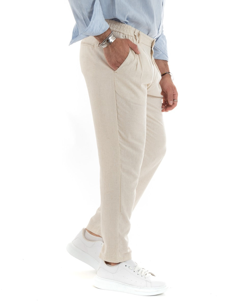 Abbinamento Outfit Pantaloni Beige Giacca Beige Uomo Abbinamento