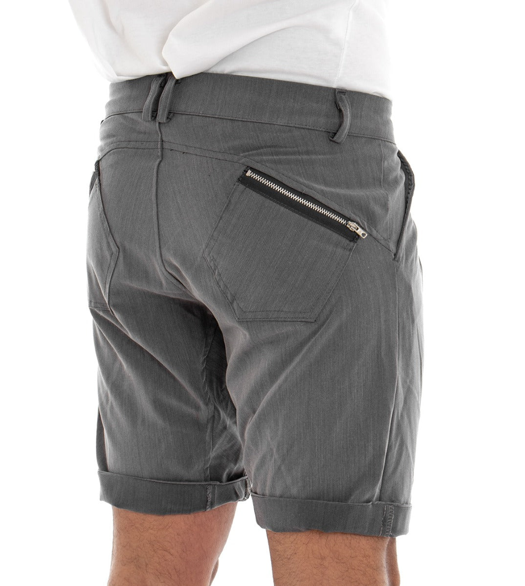 Bermuda Short Men's Shorts America Pocket Gray Pence Low Crotch GIOSAL-PC1298A