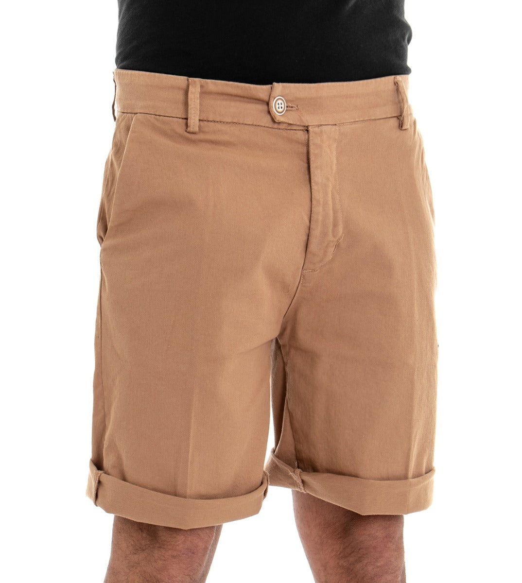 Bermuda Short Men's Shorts Camel Cotton America Pocket GIOSAL-PC1380A