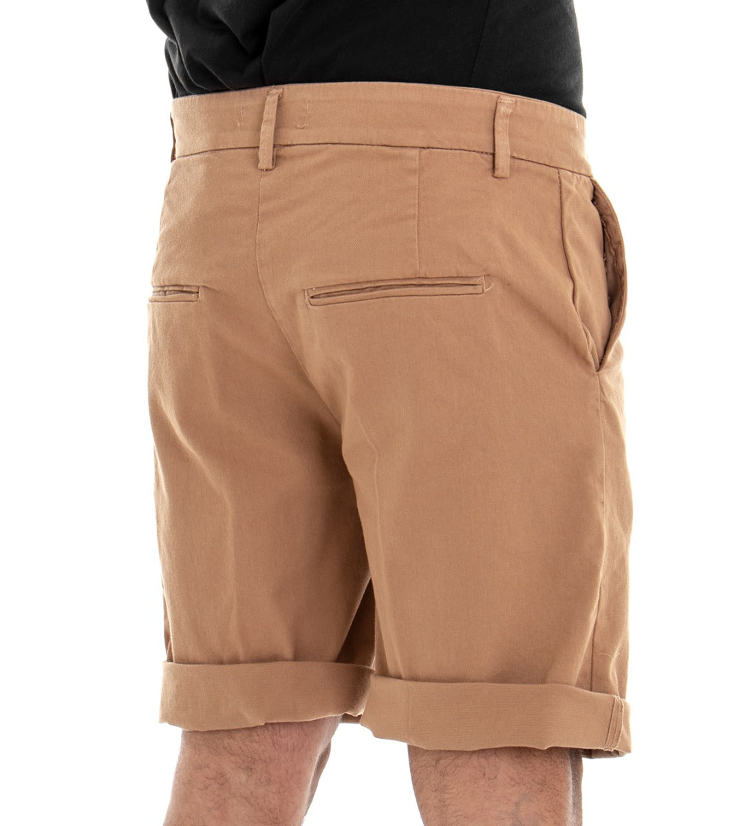 Bermuda Short Men's Shorts Camel Cotton America Pocket GIOSAL-PC1380A