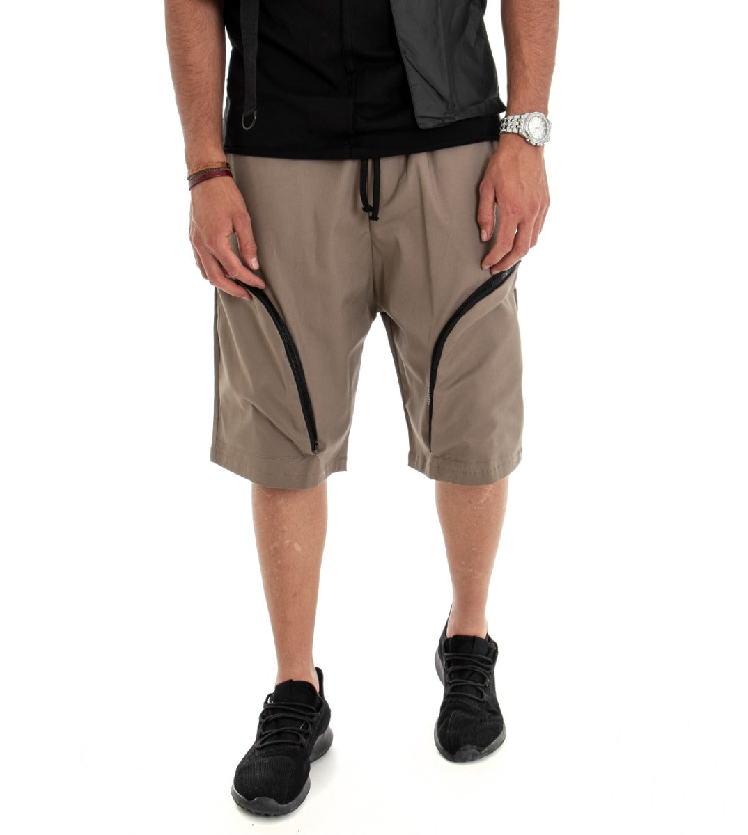 Bermuda Short Men's Shorts Solid Color Over Mud GIOSAL-PC1476A
