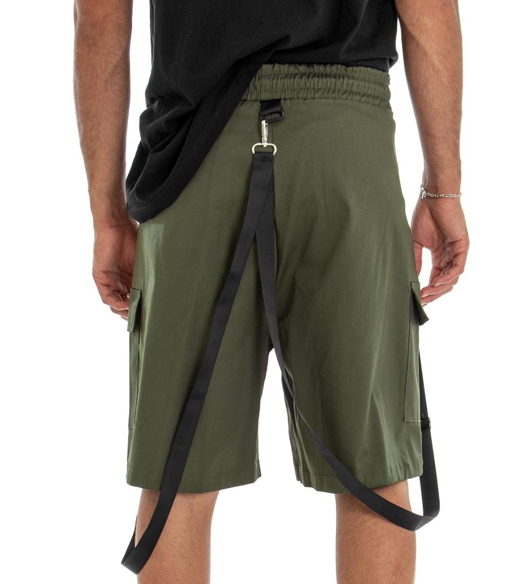 Bermuda Shorts Men's Shorts Solid Color Cargo Green GIOSAL-PC1556A