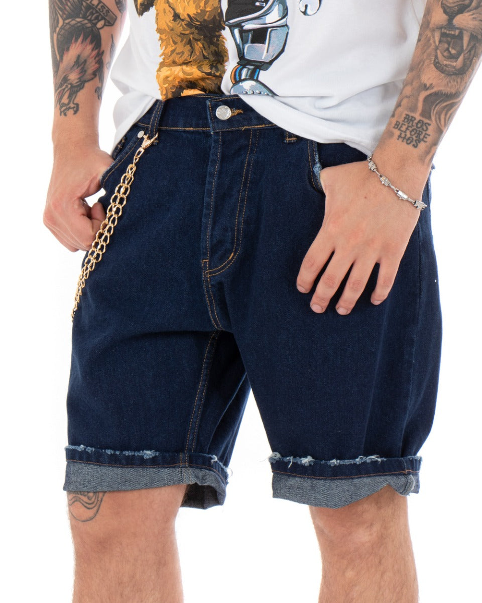 Men's Bermuda Shorts Denim Chain Five Pockets Casual GIOSAL-PC1670A