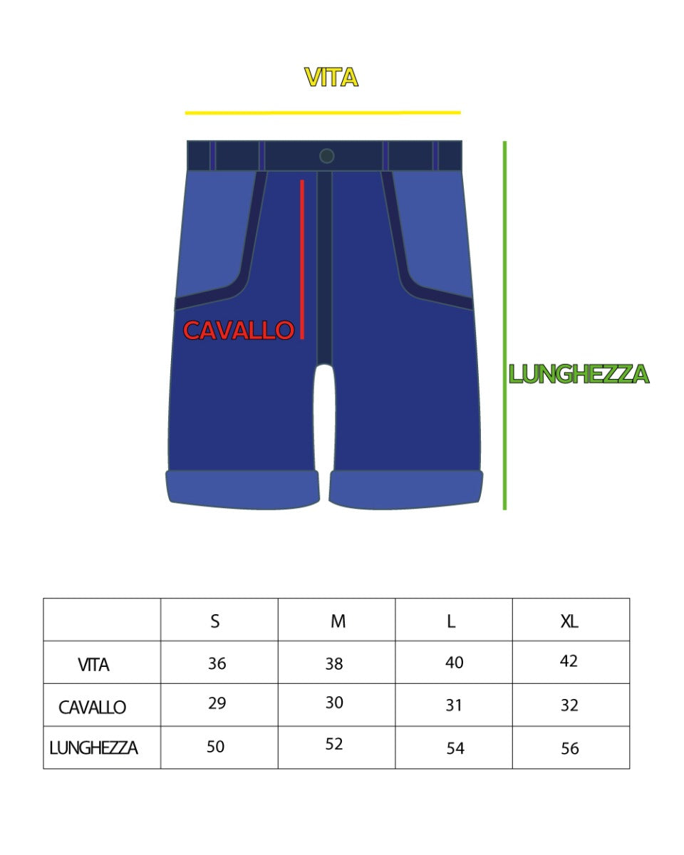 Bermuda Men's Short Linen Shorts with Elongated Button Black GIOSAL-PC1757A