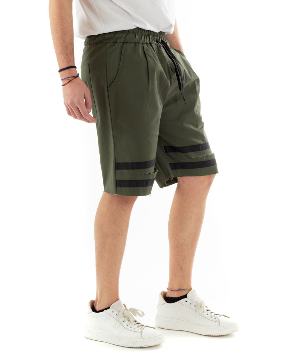 Bermuda Shorts Men's Short Green Cotton Casual Shorts GIOSAL-PC1905A