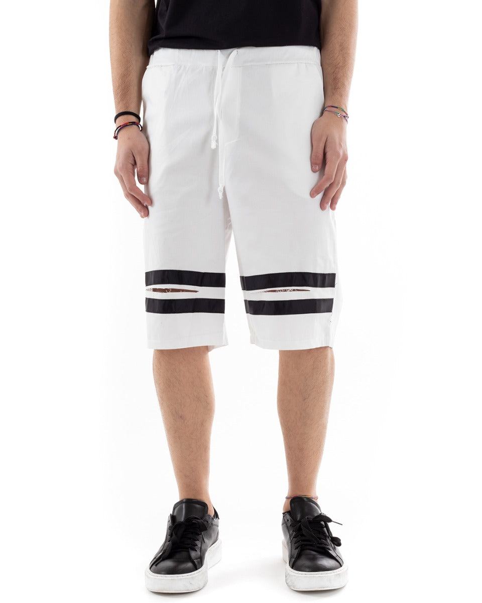 Bermuda Shorts Men's Short Casual White Trousers GIOSAL-PC1906A