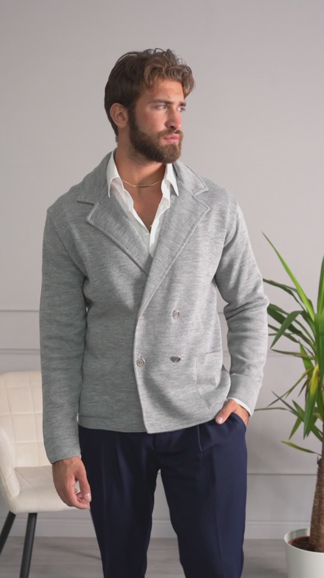 KJDWJKJRF Cardigan da uomo a maniche lunghe, con colletto a V, con motivo a treccia, giacca da uomo a maglia, maglione da uomo, cardigan, collo a V, bottoni, maglia grossa, giacca invernale KJDWJKJRF Cardigan da uomo a maniche lunghe, con colletto a V, con motivo a treccia, giacca da uomo a maglia, maglione da uomo, cardigan, collo a V, bottoni, maglia grossa, giacca invernale