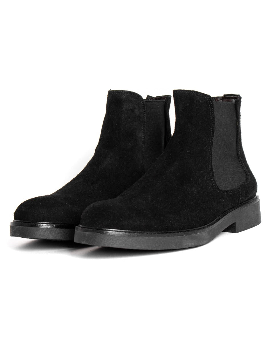 Men's Shoes Beatles Ankle Boot Black Suede Casual Elegant Sports GIOSAL-S1148A