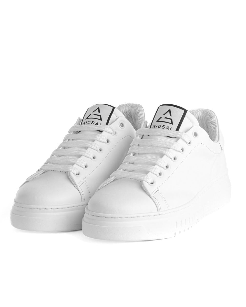 Men's Shoes White Sneakers Faux Leather Basic Casual Elegant Sports GIOSAL-S1188A