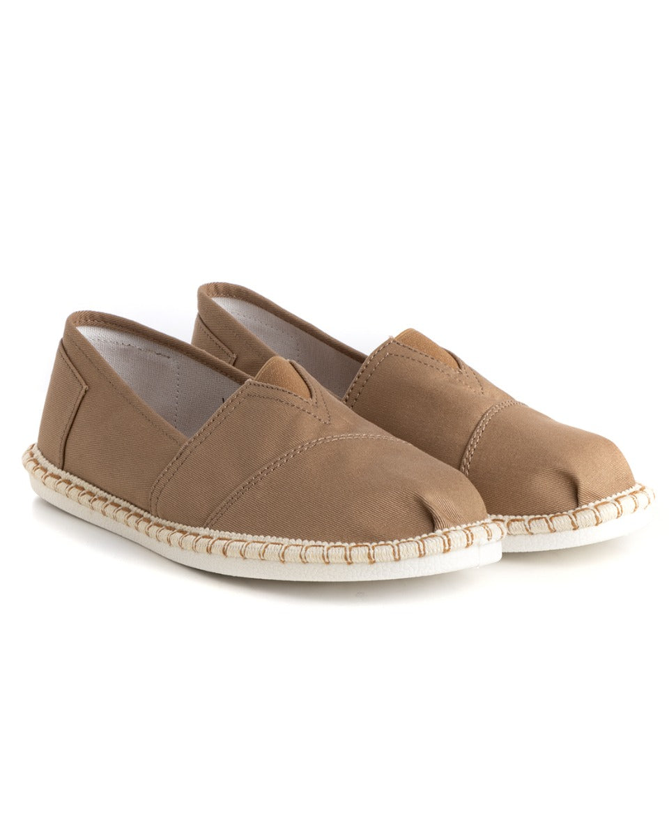 Espadrilles Shoes Men Unisex Canvas Summer Sea Camel Cotton Comfortable Lightweight GIOSAL-S1200A