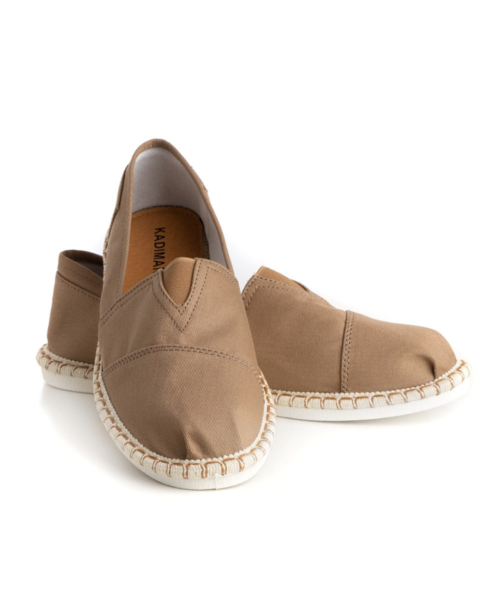 Espadrilles Shoes Men Unisex Canvas Summer Sea Camel Cotton Comfortable Lightweight GIOSAL-S1200A