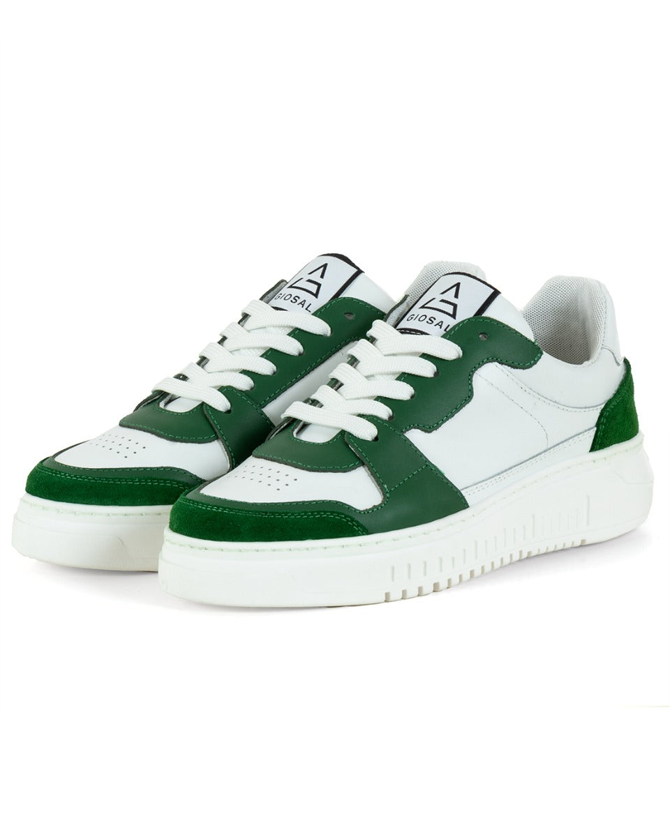 Men's Shoes Sneakers Faux Leather Suede Basic White Green Casual Sports GIOSAL-S1221A