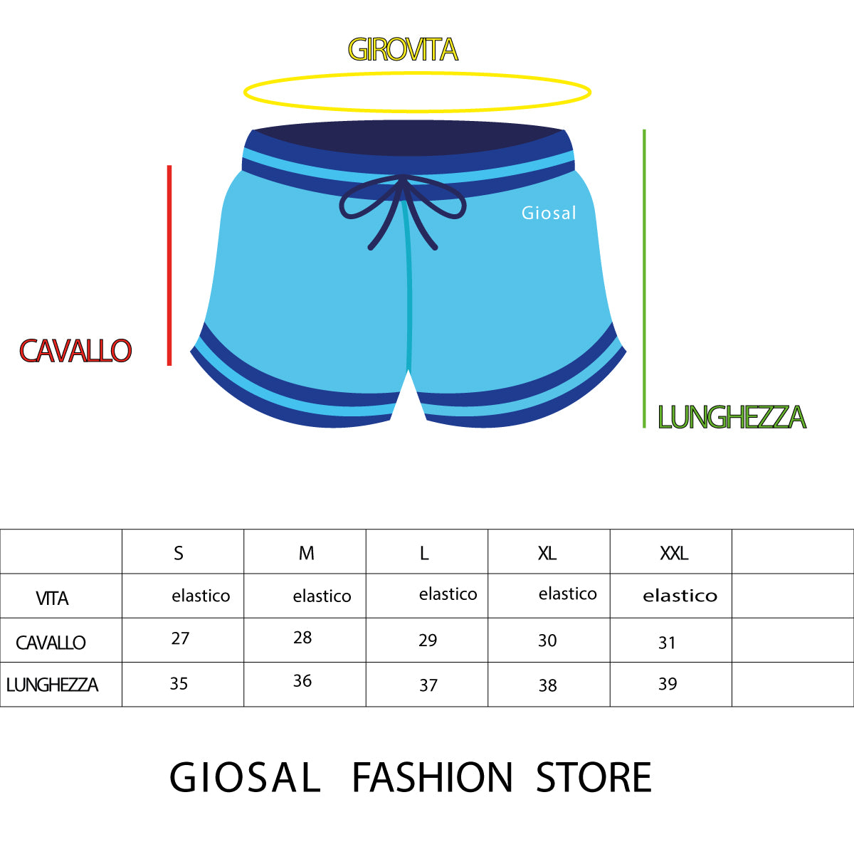 Summer Swimsuit Elastic Boxer Tropical Exotic Two-tone Casual GIOSAL-SU1050A