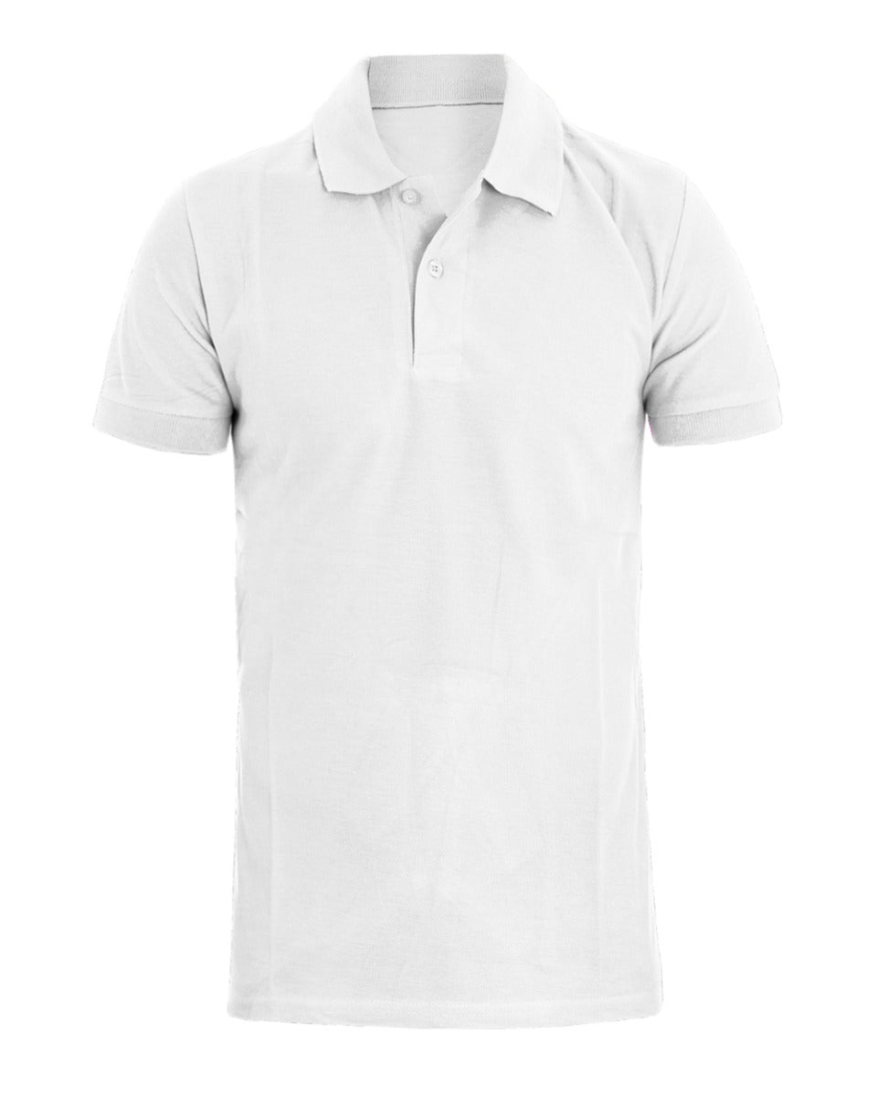 Men's T-shirt Polo Solid Color White Short Sleeve Button Collar Basic Casual GIOSAL-TS2974A