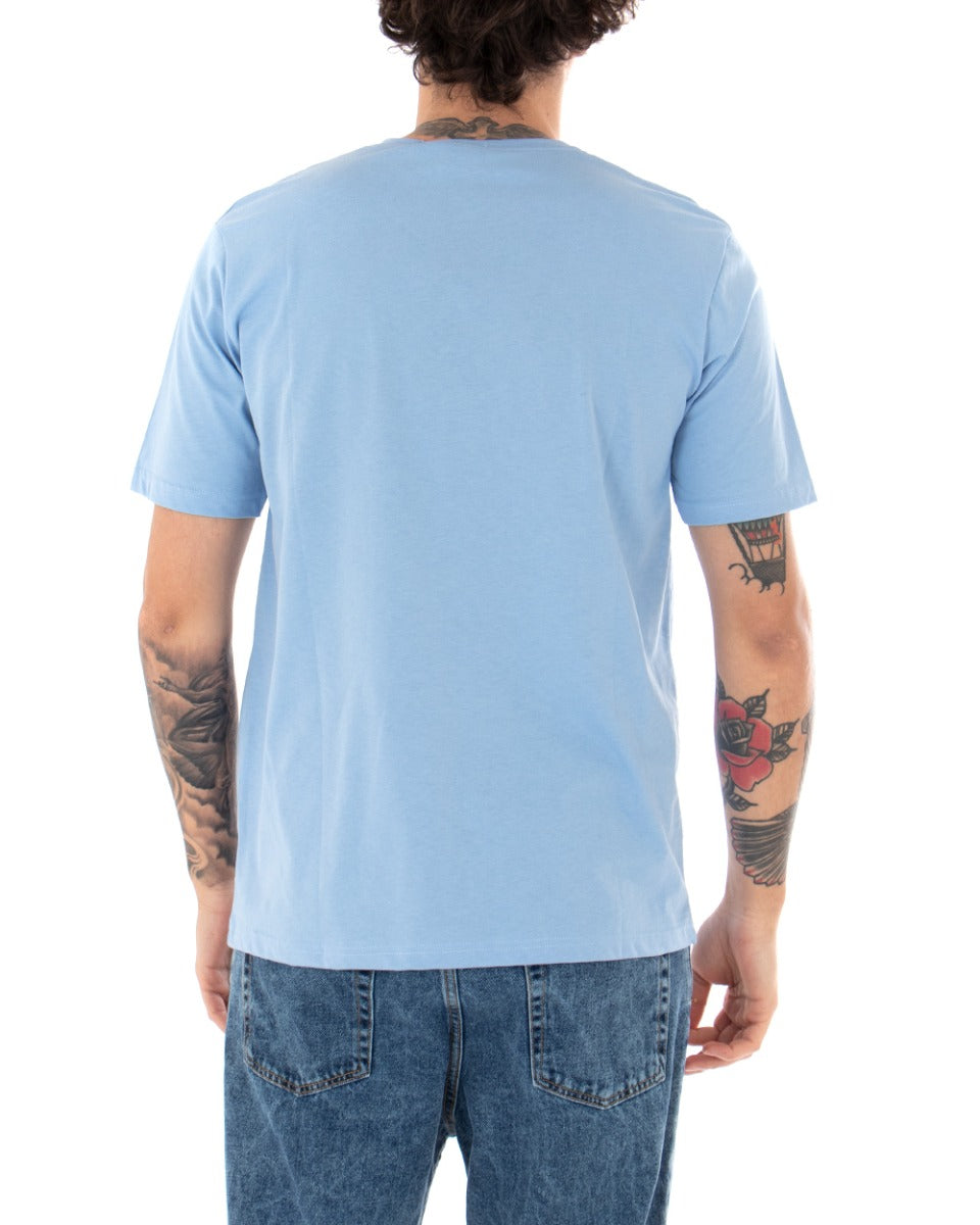 Basic Men's T-shirt Solid Color Short Sleeve Round Neck Casual Dust GIOSAL-TS2917A